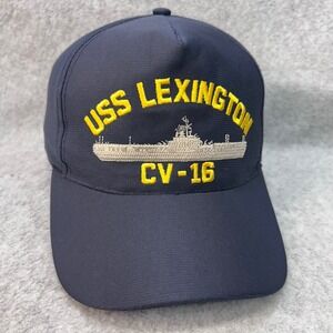 USS Lexington CV-16 Mens Navy Jacobson Hat Snapback Military Ship Cap OSFM